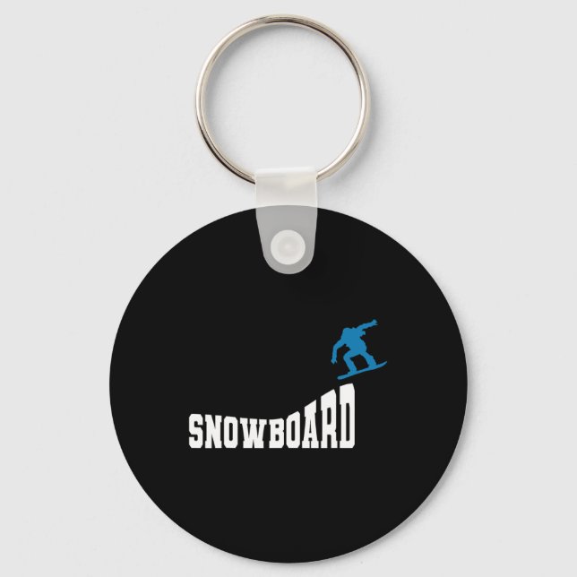 Snowboarding Snowboard Vintage Retro Snowboard 2  Key Ring (Front)