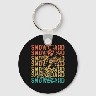 Snowboarding Snowboard Vintage Retro Snowboard  Key Ring