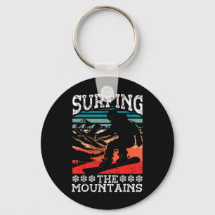 Snowboarding Snowboard Vintage Retro Surfing The M Key Ring