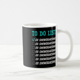 Snowboarding Snowboard Vintage Retro To Do List Go Coffee Mug