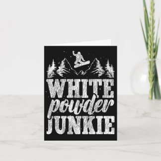 Snowboarding Snowboard White Powder Junkie  Card