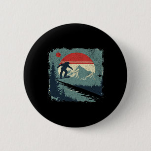 Snowboarding Snowboarder 4 6 Cm Round Badge