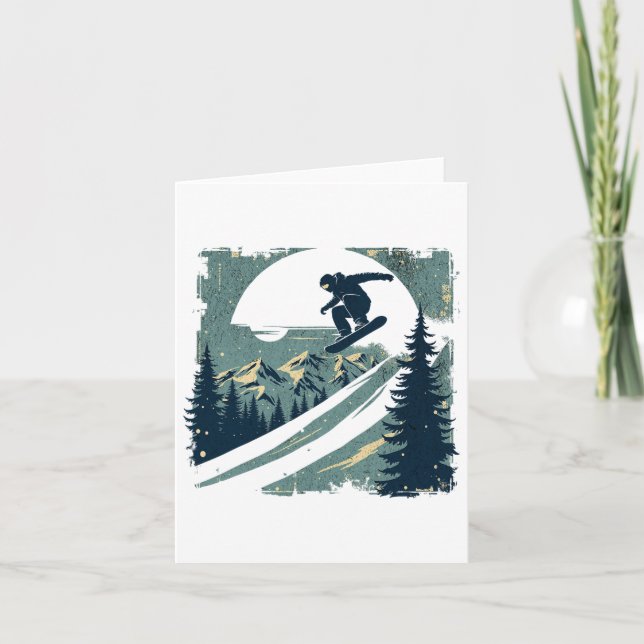 Snowboarding Snowboarder 8  Card (Front)