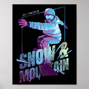 Snowboarding Snowboarder Poster