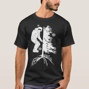 Snowboarding Snowborder Off Piste Tree T-Shirt