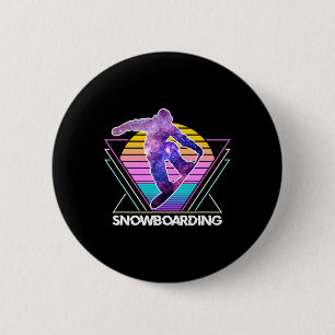 Snowboarding Sports Retro Vintage Vaporwave 90s Sn 6 Cm Round Badge