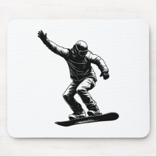 Snowboarding Streetwear Graphics Snowboarder Art Mouse Pad
