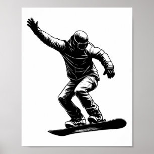 Snowboarding Streetwear Graphics Snowboarder Art  Poster