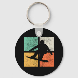 Snowboarding T Shirt Vintage Snowboarder Gift Tee Key Ring