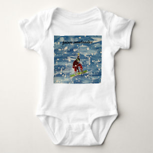 Snowboarding themed baby vest baby bodysuit
