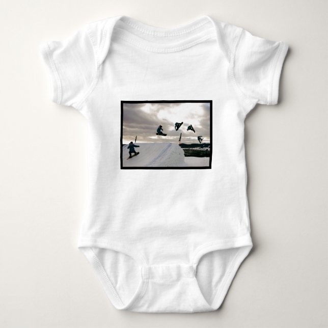 Snowboarding Tricks Baby T-Shirt Bodysuit (Front)