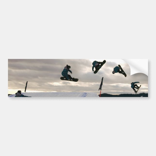 Snowboarding Tricks Bumper Stickers (Front)