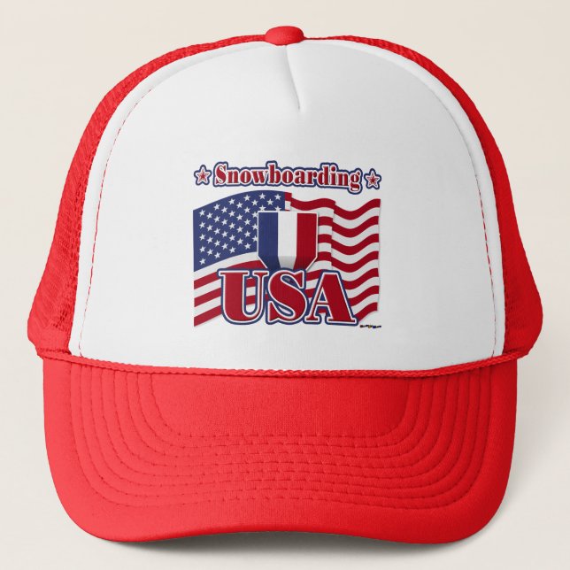 Snowboarding USA Trucker Hat (Front)