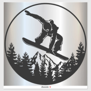 Snowboarding Vinyl Sticker