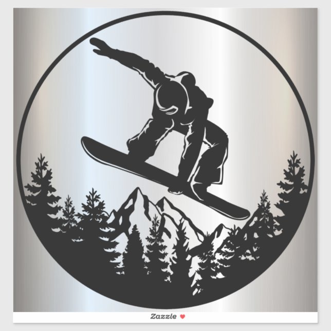 Snowboarding Vinyl Sticker (Sheet)