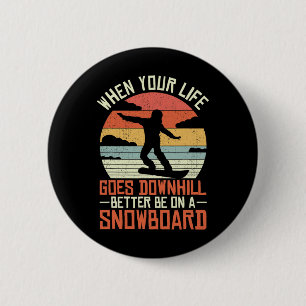 Snowboarding Winter Sports Ski Slope Gear Snowboar 6 Cm Round Badge