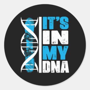 Snowboarding Winter Sports Snowboard Dna  Classic Round Sticker