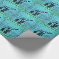 Snowboarding Winter Sports Theme Green and Blue