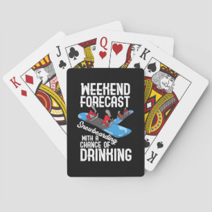 Snowboarding With A Chance Of Drinking Playing Cards