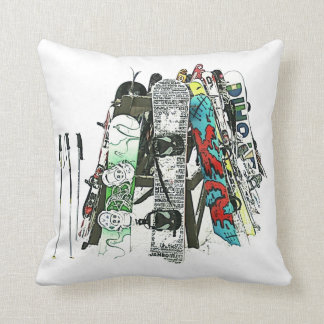 Snowboards in the snow cushion