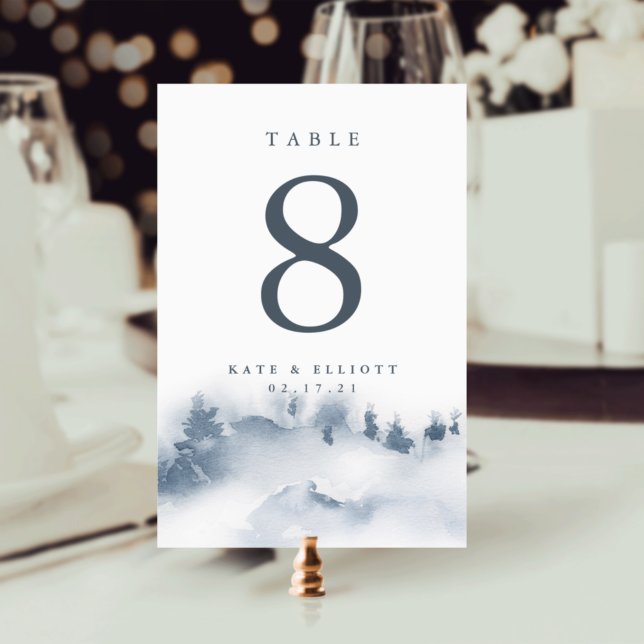 Snowbound | Personalised Table Number Card (Creator Uploaded)