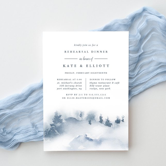 Snowbound | Winter Rehearsal Dinner Invitation (Creator Uploaded)