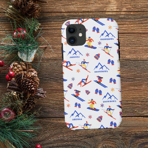 Snowbowl Arizona Mountain Ski Snowboard Pattern Case-Mate iPhone Case