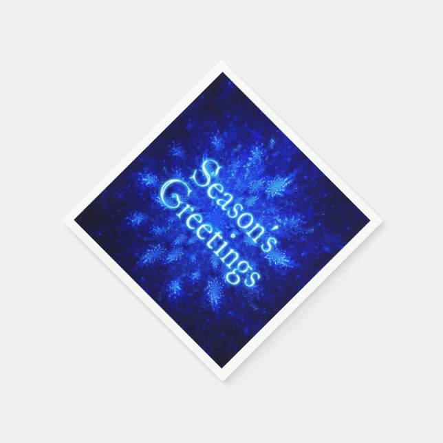 Snowburst - Season's Greetings Napkin (Corner)