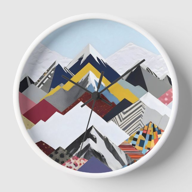 Snowcap Mountains Clock (Front)