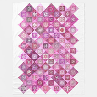 Snowcatcher Heartflakes Patchwork Fleece Blanket