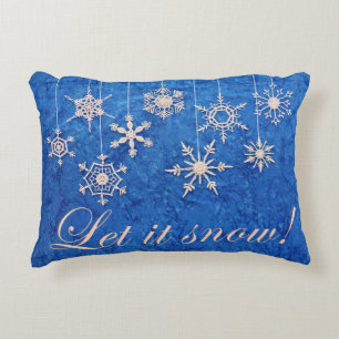 Snowcatcher Let It Snowflakes Decorative Cushion