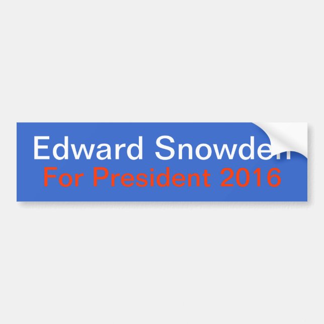 Snowden For President Bumper Sticker (Front)