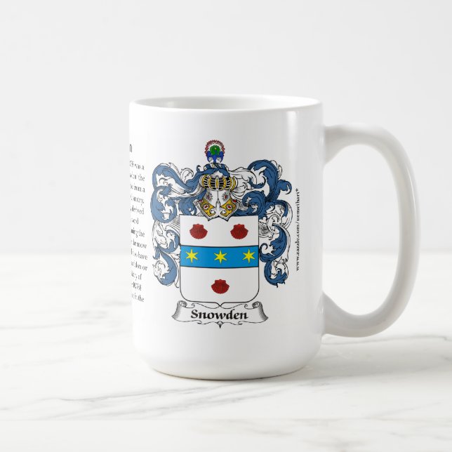 Snowden, the Origin, the Meaning and the Crest Coffee Mug (Right)