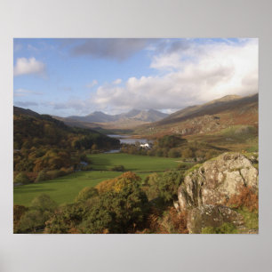 Snowdon from Capel Curig, Gwynedd, Wales (RF) Poster