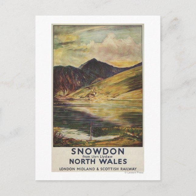 Snowdon Mountain View Railway Poster Postcard (Front)