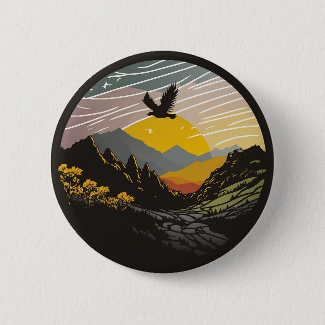 Snowdonia 6 Cm Round Badge (Front)