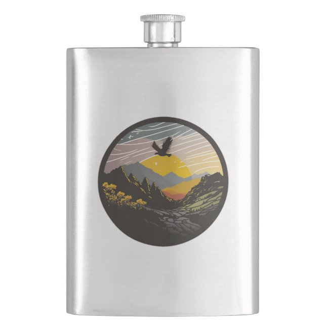 Snowdonia Hip Flask (Front)
