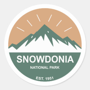 Snowdonia National Park Classic Round Sticker