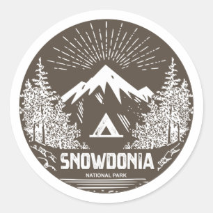 Snowdonia National Park Classic Round Sticker