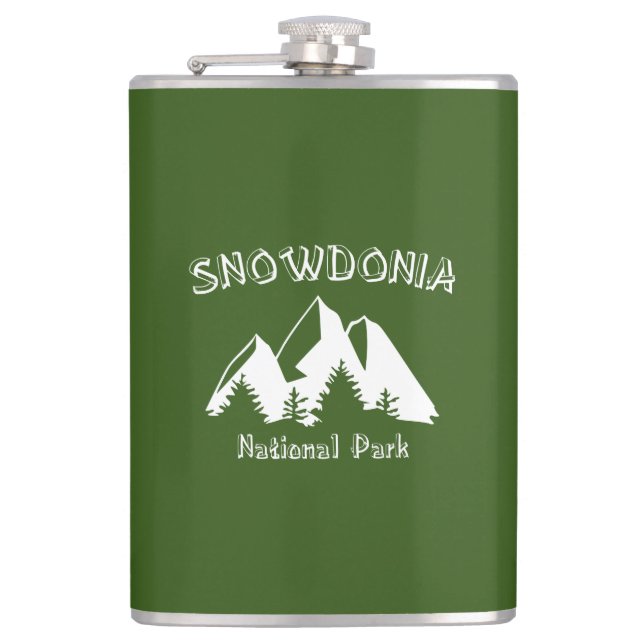 Snowdonia National Park Hip Flask (Front)