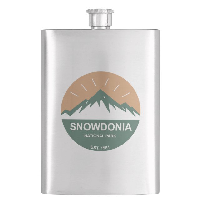 Snowdonia National Park Hip Flask (Front)