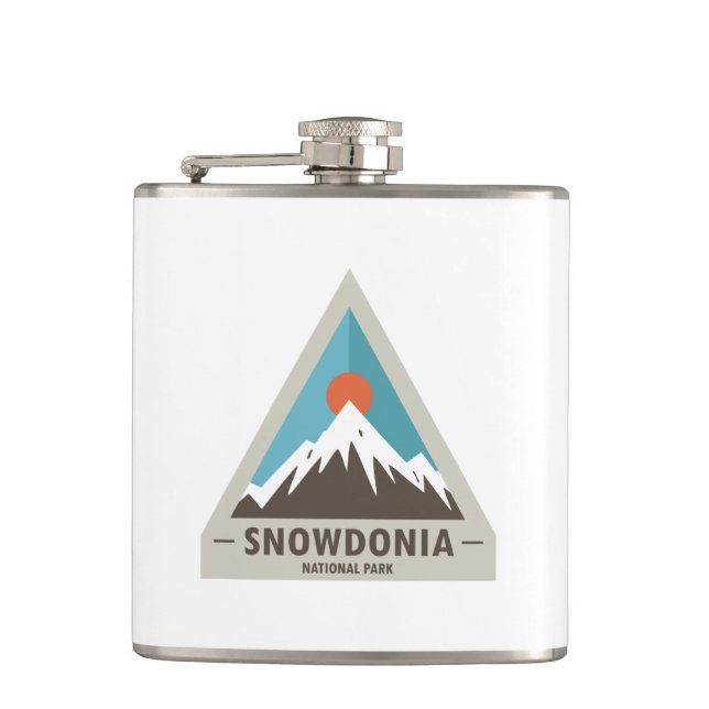 Snowdonia National Park Hip Flask (Front)