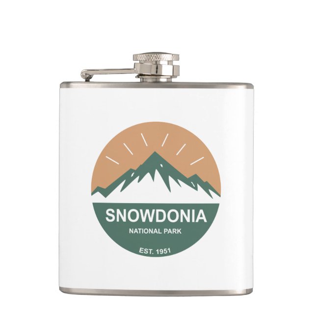 Snowdonia National Park Hip Flask (Front)