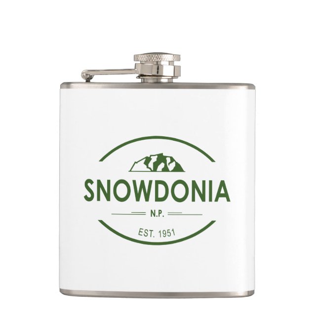 Snowdonia National Park Hip Flask (Front)