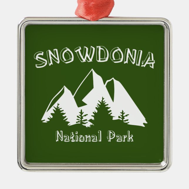 Snowdonia National Park Metal Tree Decoration (Front)