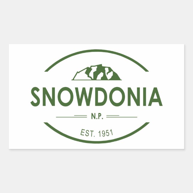 Snowdonia National Park Rectangular Sticker (Front)