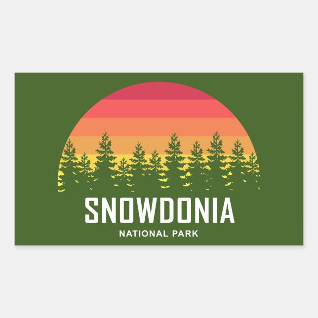 Snowdonia National Park Rectangular Sticker (Front)