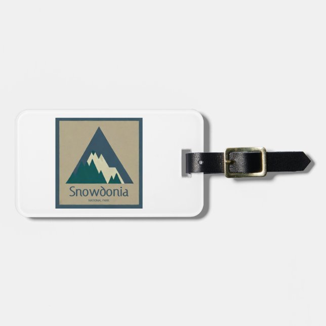 Snowdonia National Park Rustic Luggage Tag (Front Horizontal)