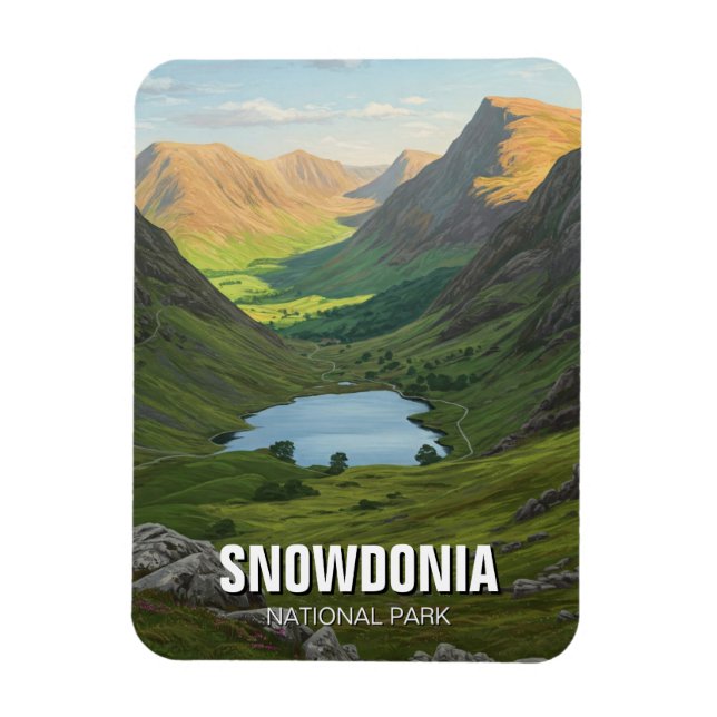 Snowdonia National Park Wales Travel Magnet (Vertical)