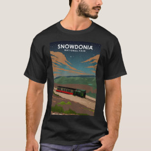 Snowdonia National Park Wales UK Travel Poster at  T-Shirt